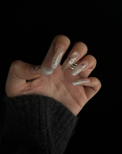 Cosmic Symbols Nail Stickers (2 Pieces)