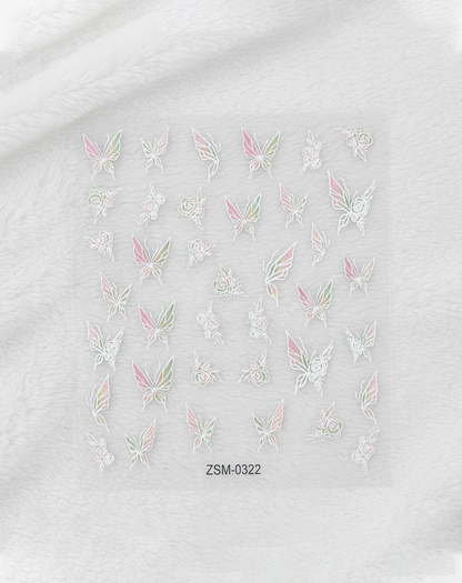 Pastel Flutter & Bloom (2 Pieces)