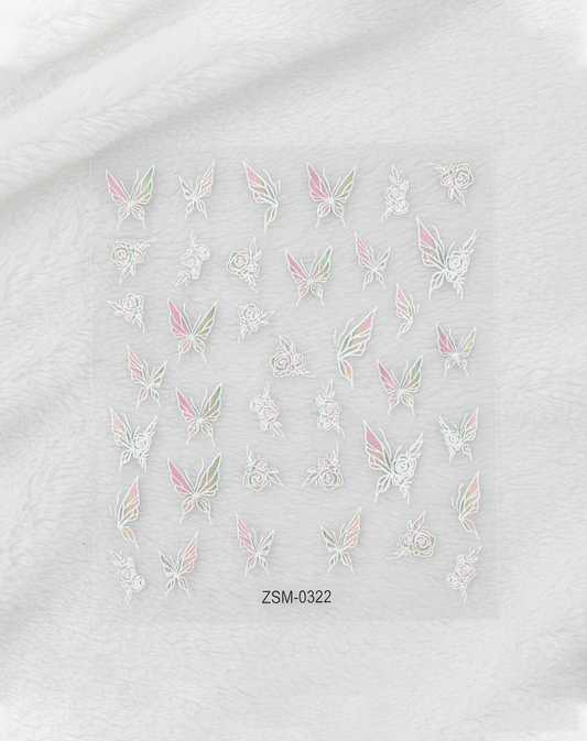 Pastel Flutter & Bloom (2 Pieces)