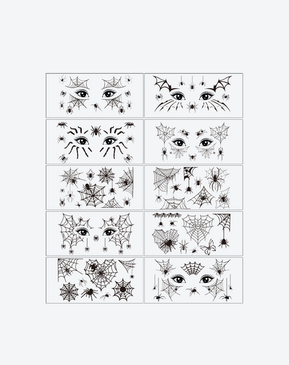 Halloween Spider Web Eye Tattoos