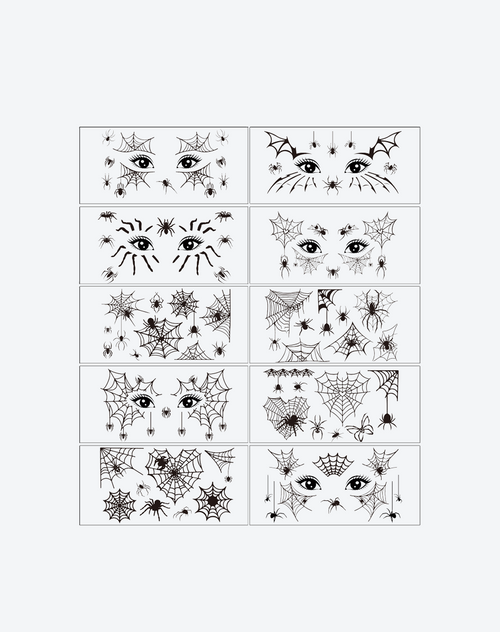 Halloween Spider Web Eye Tattoos