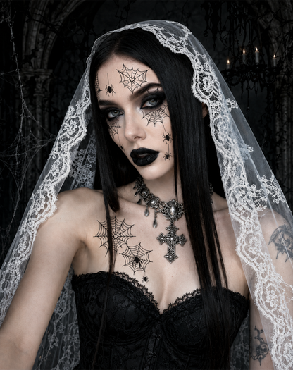 Halloween Spider Web Eye Tattoos