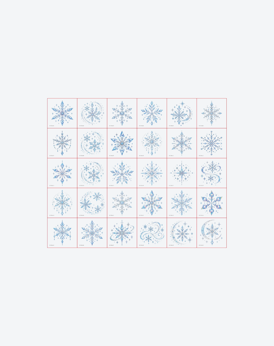 Crystal Snowfall – 30 Designs Snowflake