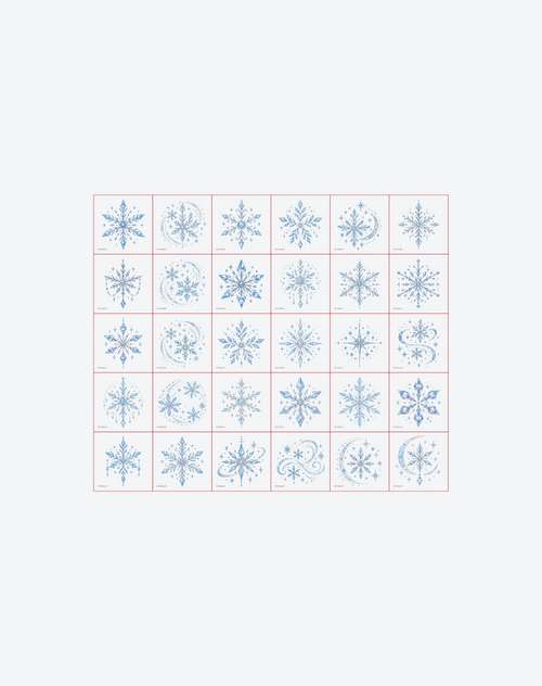 Crystal Snowfall – 30 Designs Snowflake