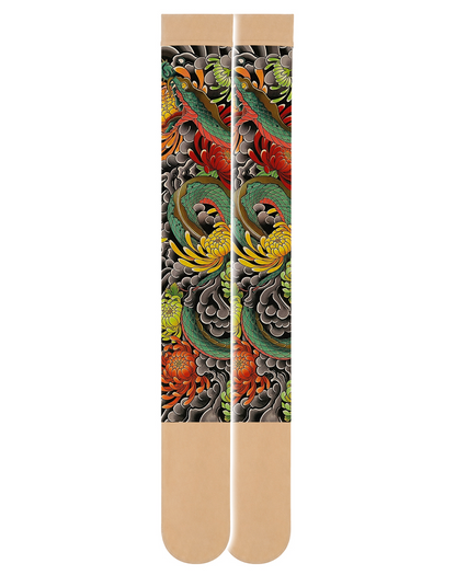 Snake and Chrysanthemum