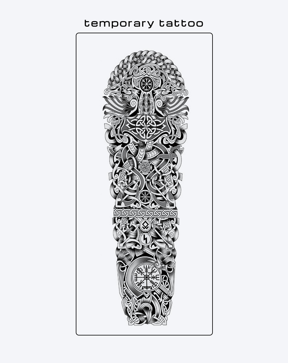 Celtic Style Ornate Temporary Tattoo | Ornate Knotwork