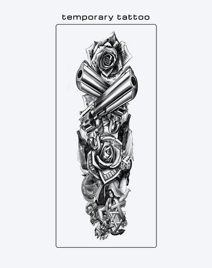 Knight of the Dark - Thorn & Rose Fake Tattoos