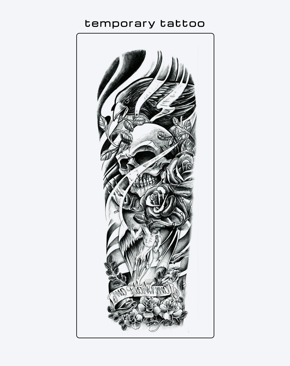 Knight of the Dark - Thorn & Rose Fake Tattoos