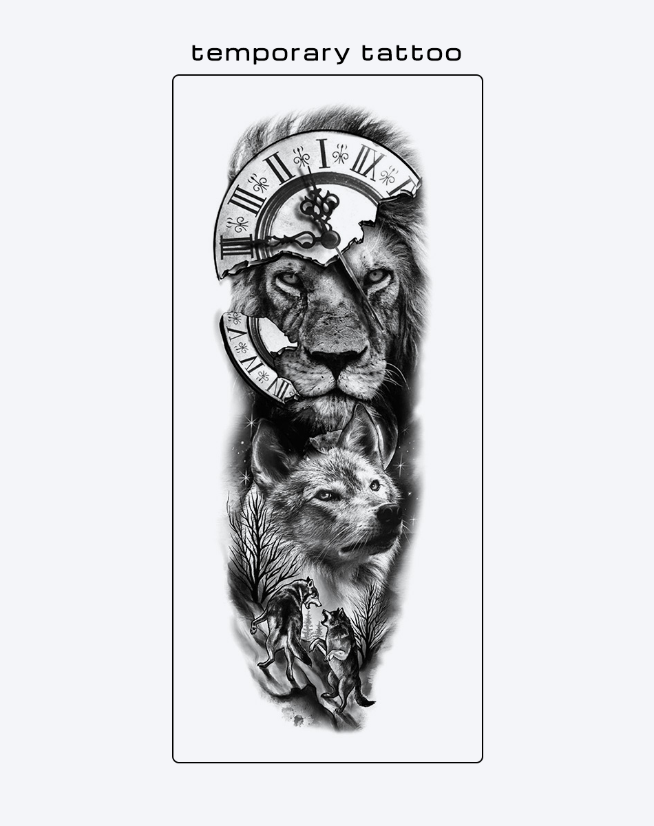 Nature and Wildness - Primal Fake Tattoo Designs