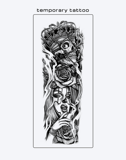 Knight of the Dark - Thorn & Rose Fake Tattoos