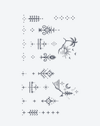 Sun & Moon Geometry temporary tattoo