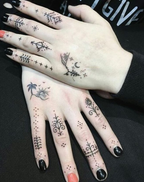 Sun & Moon Geometry temporary tattoo