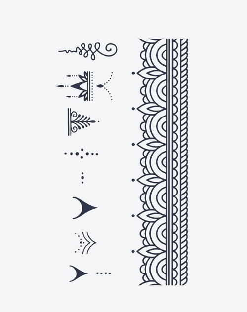 Temporary Tattoos - Mandala Muse Intricate Lace
