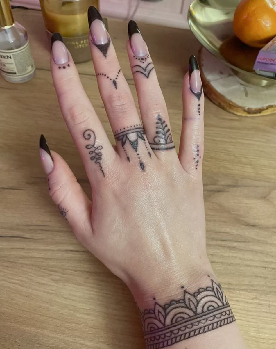 Henna Lace Mandala Muse Border Tattoos