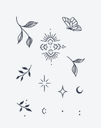 Temporary Tattoos - Celestial Flora Mandala Lace