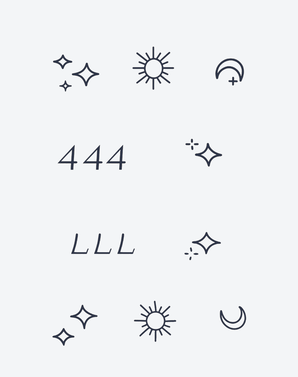 Temporary Tattoos - Cosmic Code 444 & Celestial