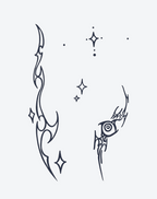 Mystic Tracer Edgy Tribal Temporary Tattoos