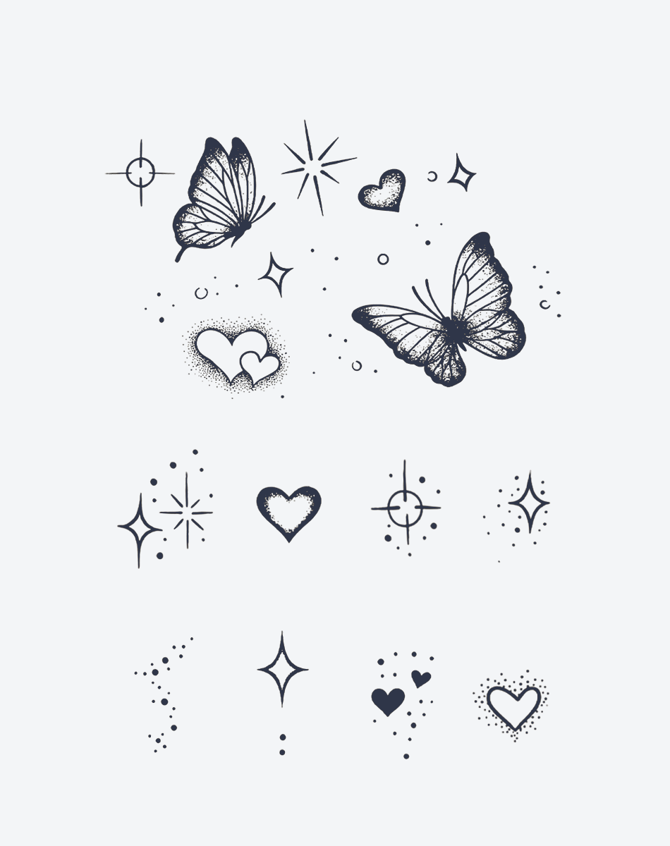 Temporary Tattoos - Stardust & Butterflies Celestial