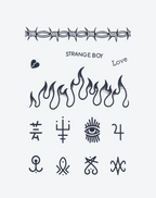 Temporary Tattoos - Rebel Sigils Micro Symbol Set