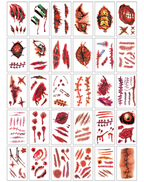 Scary Mouth Stickers | Halloween Temporary Tattoo