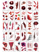 Scary Mouth Stickers | Halloween Temporary Tattoo