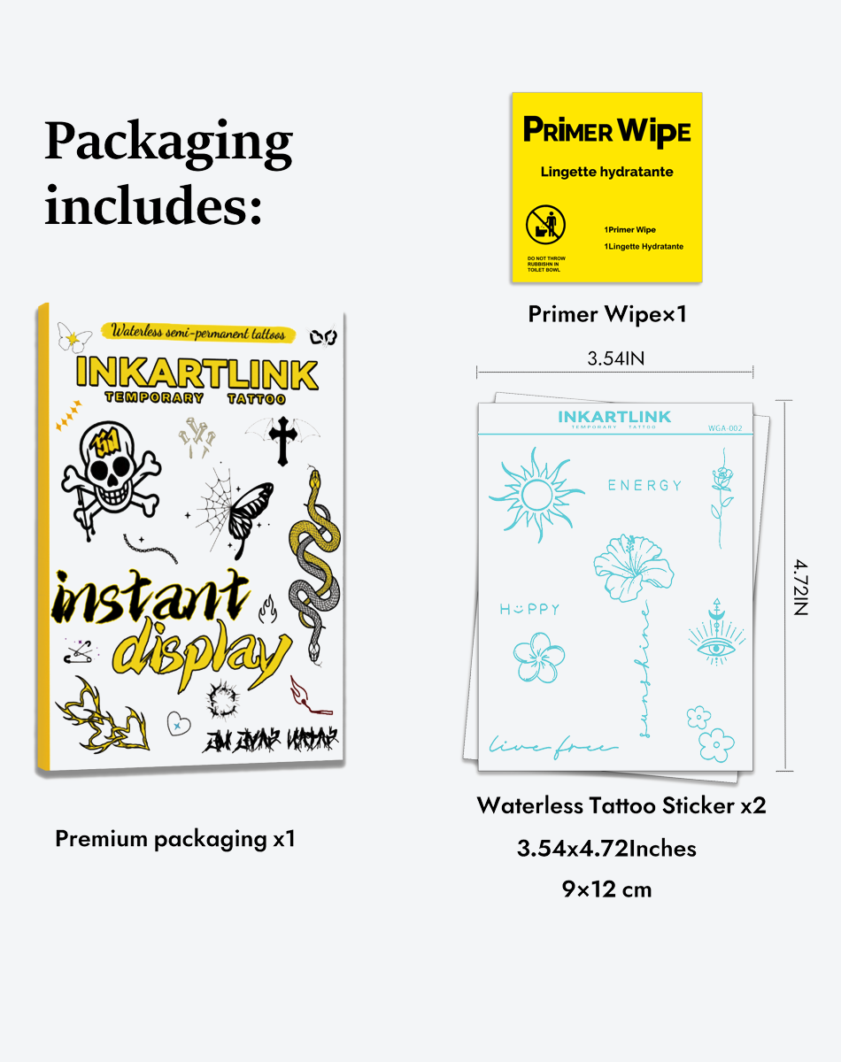 Good Vibes Temporary Tattoo | Floral Temporary Tattoos