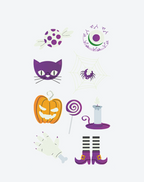 Luminous Halloween Tattoos for Party Fun