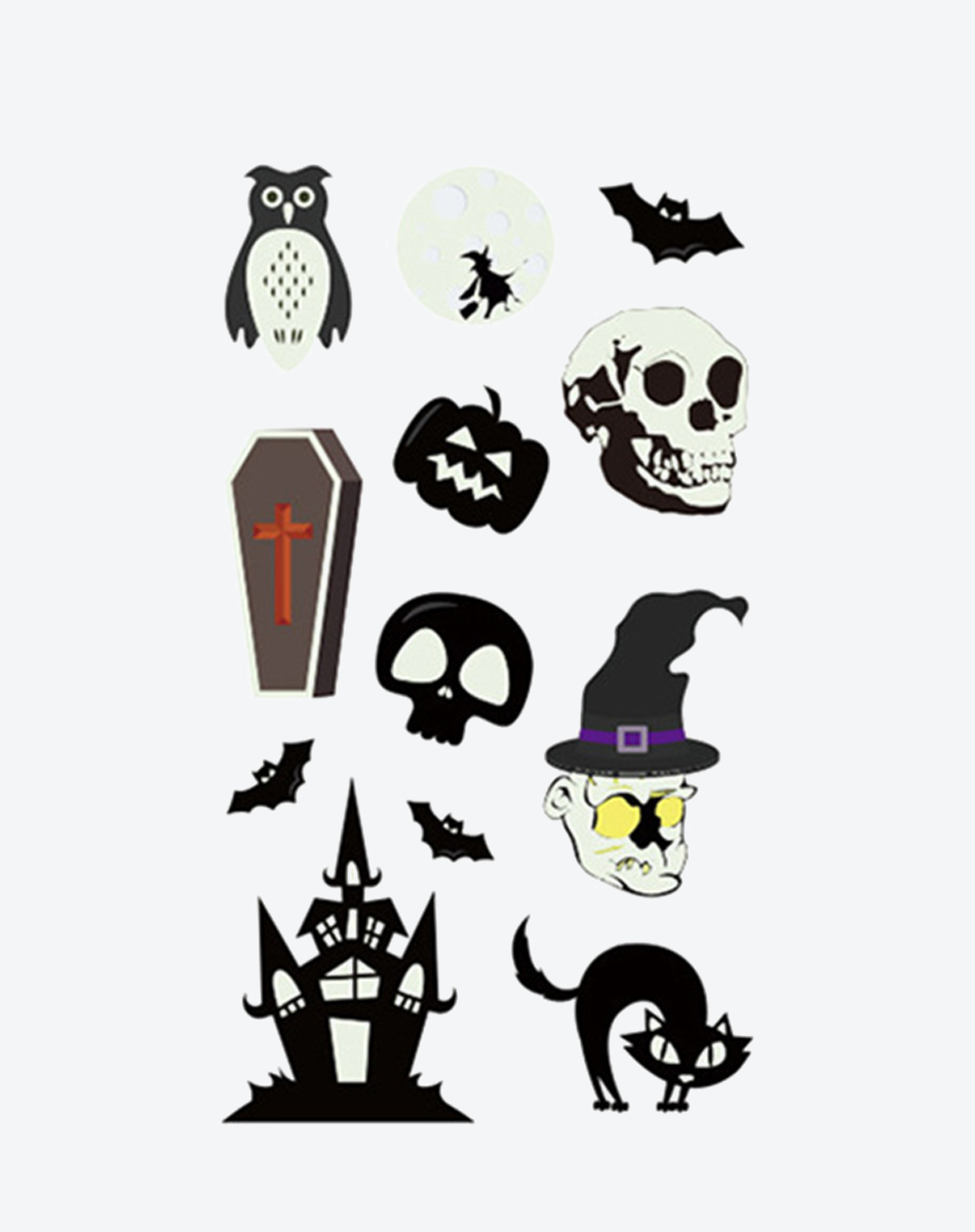 Luminous Halloween Tattoos for Party & Cosplay