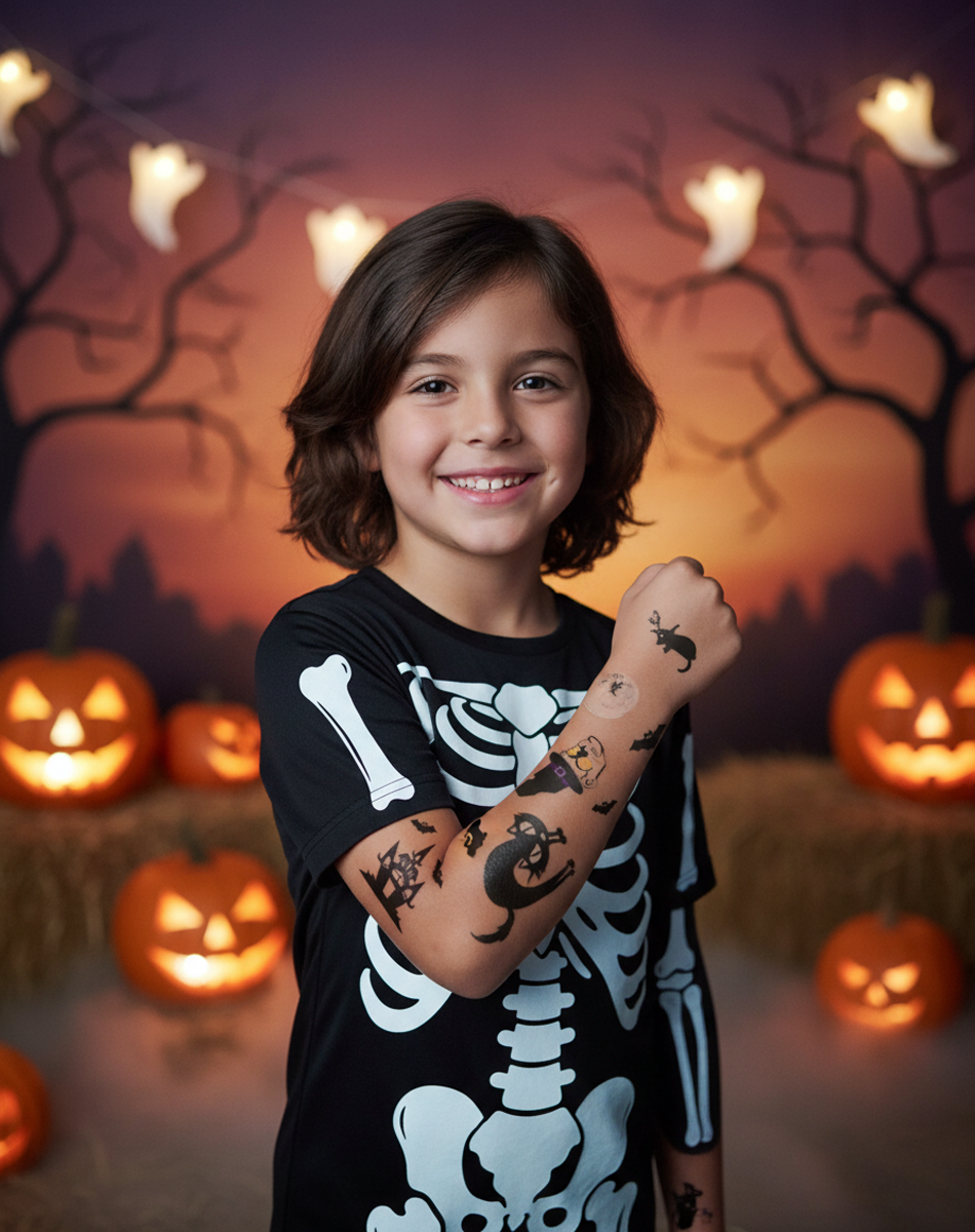 Luminous Halloween Tattoos – Glow Temporary Ink