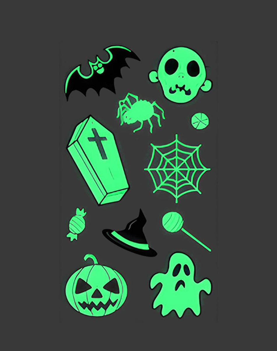 Luminous Halloween Tattoos for Party & Cosplay