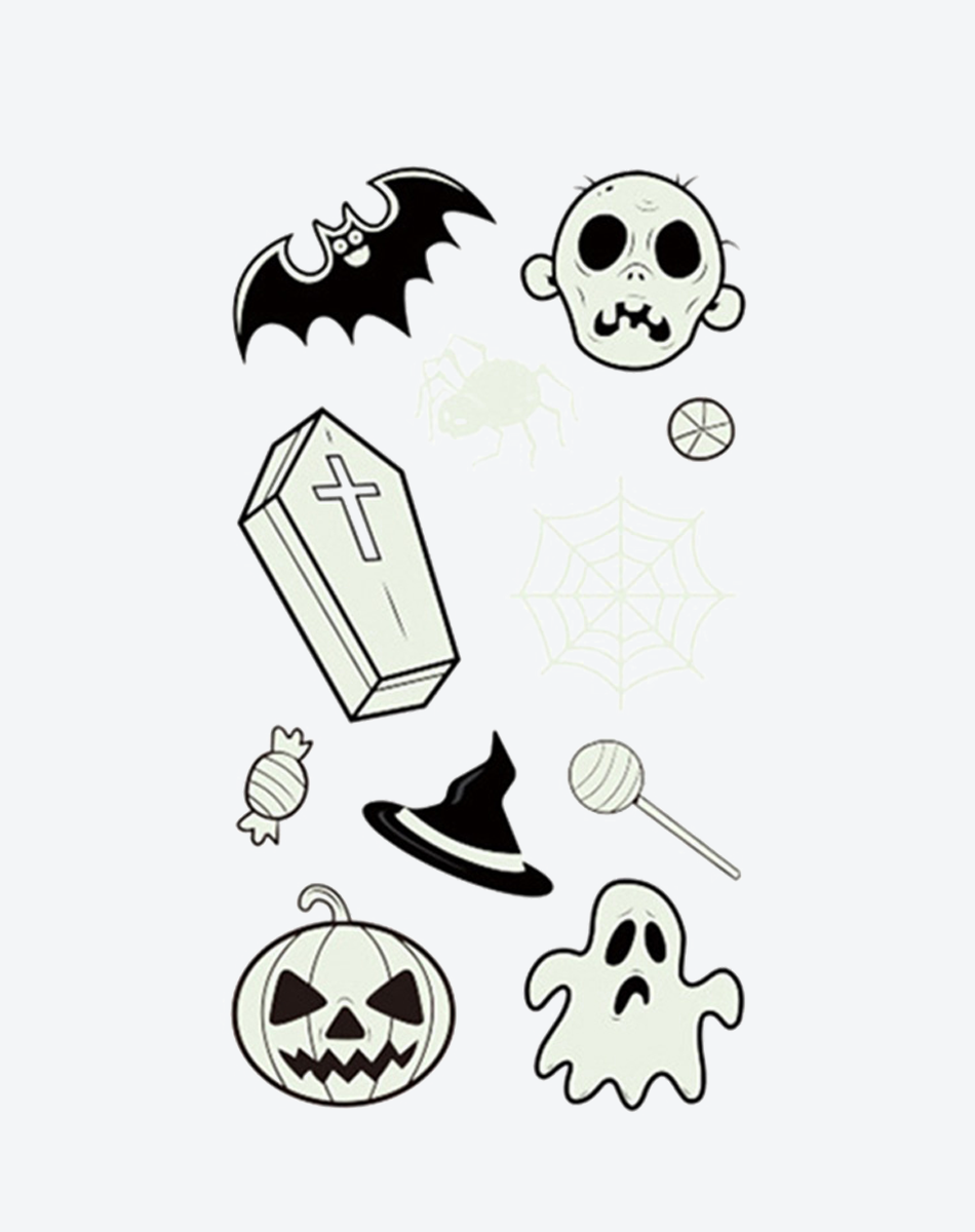 Luminous Halloween Tattoos – Glow Temporary Ink