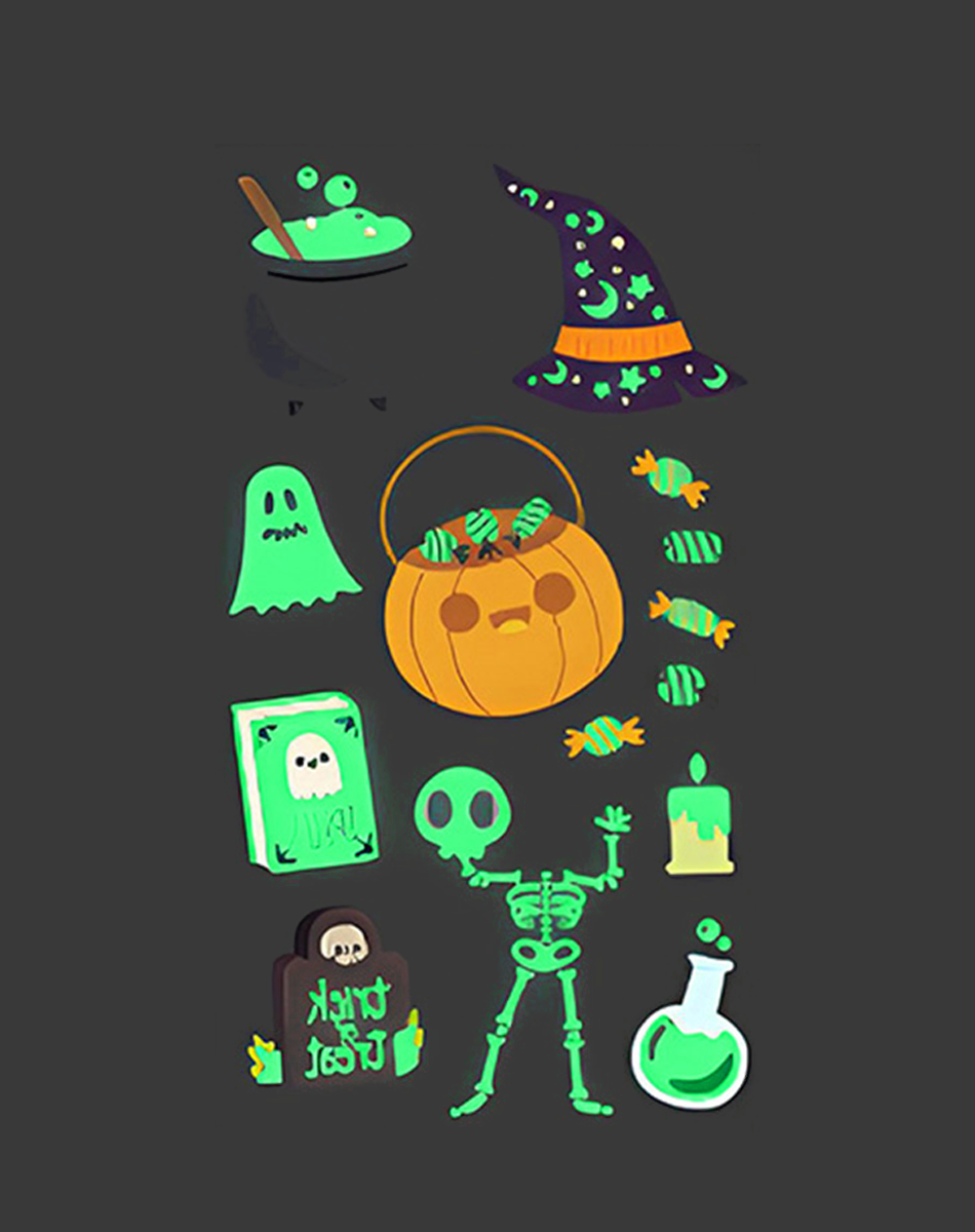 Luminous Halloween Tattoos for Party & Cosplay