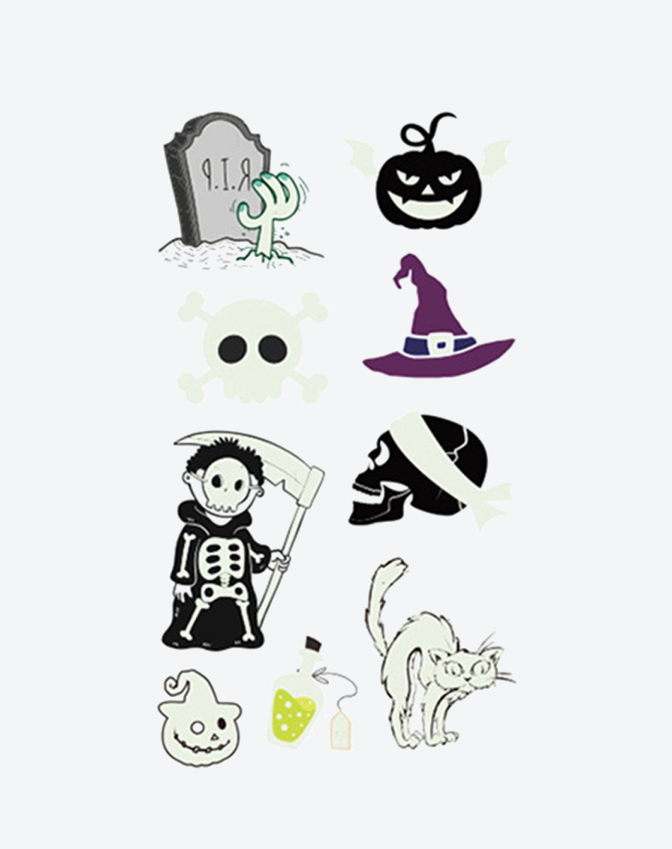 Luminous Halloween Tattoos – Glow Temporary Ink