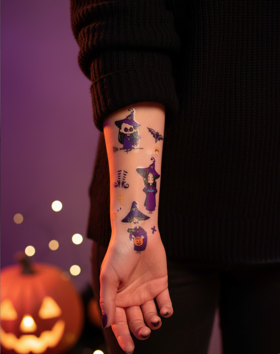 Luminous Halloween Tattoos – Glow in the Dark