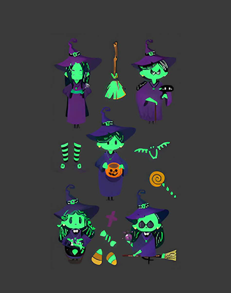 Luminous Halloween Tattoos for Party & Cosplay