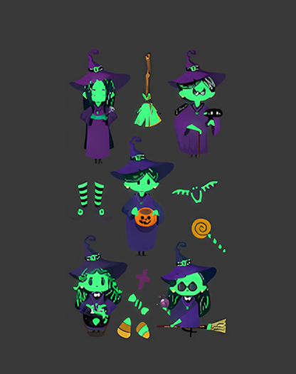 Luminous Halloween Tattoos for Party & Cosplay