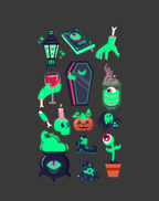 Luminous Halloween Tattoos for Party & Cosplay