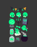 Luminous Halloween Tattoos for Party & Cosplay