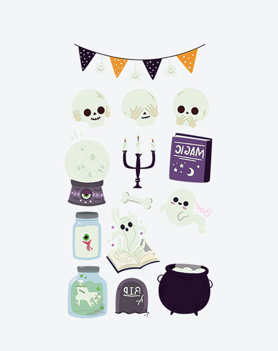 Luminous Halloween Tattoos – Glow Temporary Ink