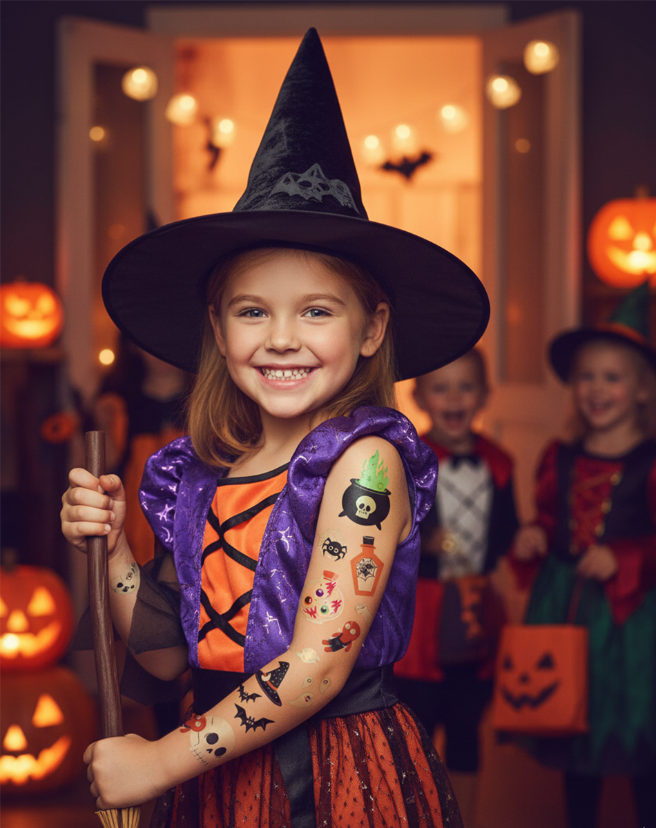 Luminous Halloween Tattoos – Glow Temporary Ink