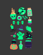 Luminous Halloween Tattoos for Party & Cosplay