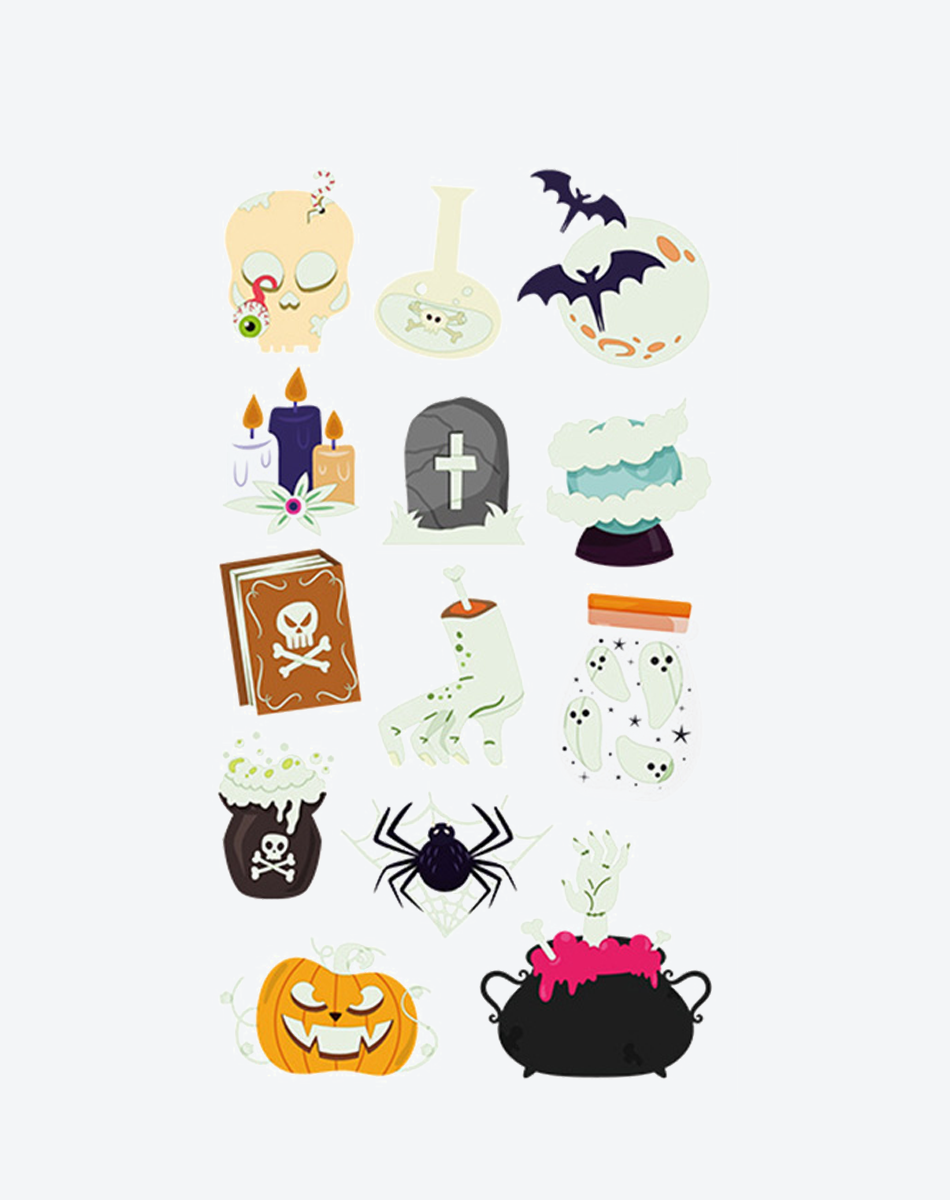 Luminous Halloween Tattoos – Glow Temporary Ink