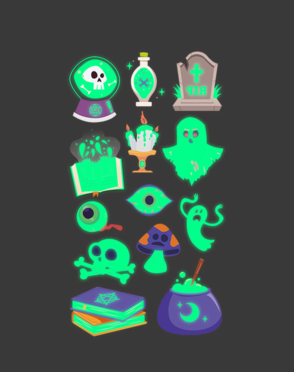 Luminous Halloween Tattoos – Glow in Style