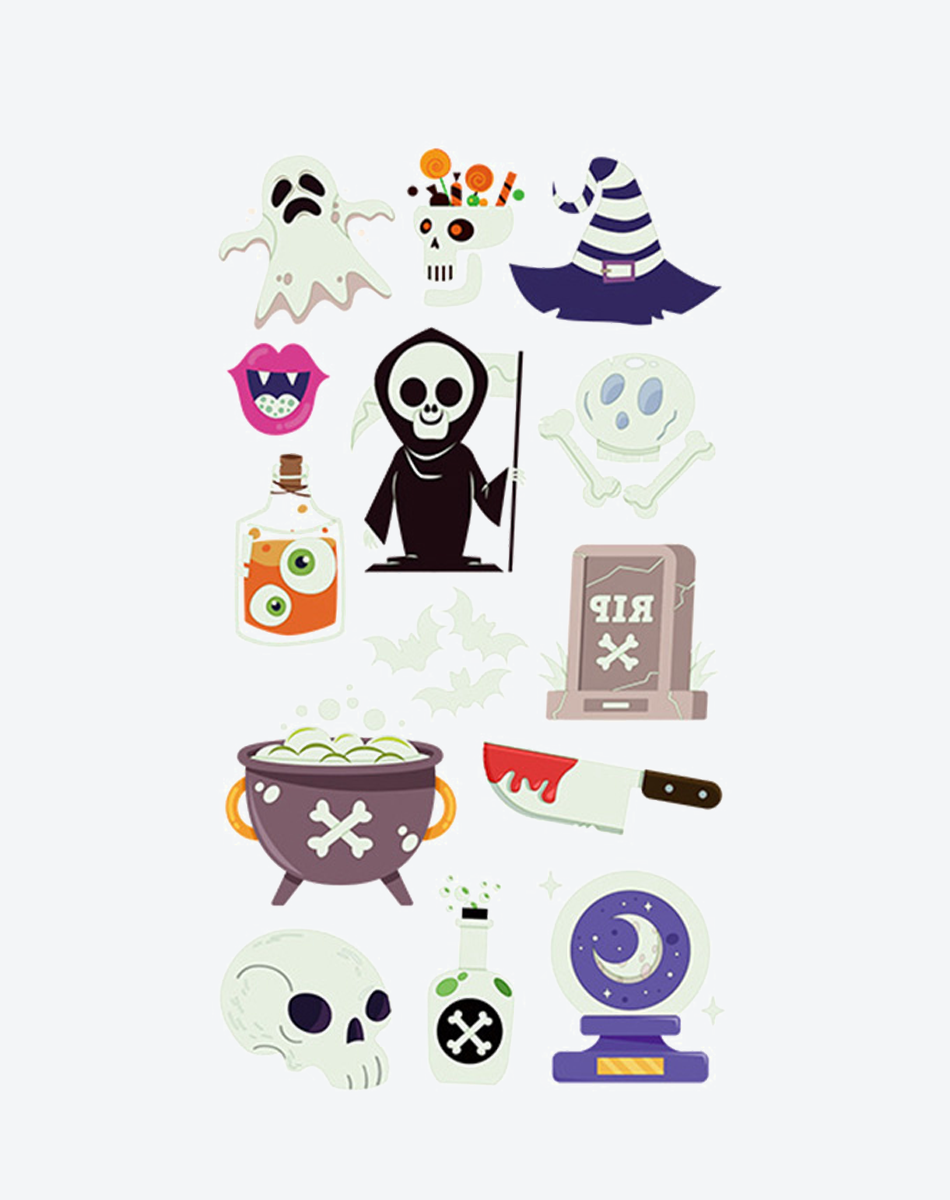 Luminous Halloween Tattoos – Bold & Spooky