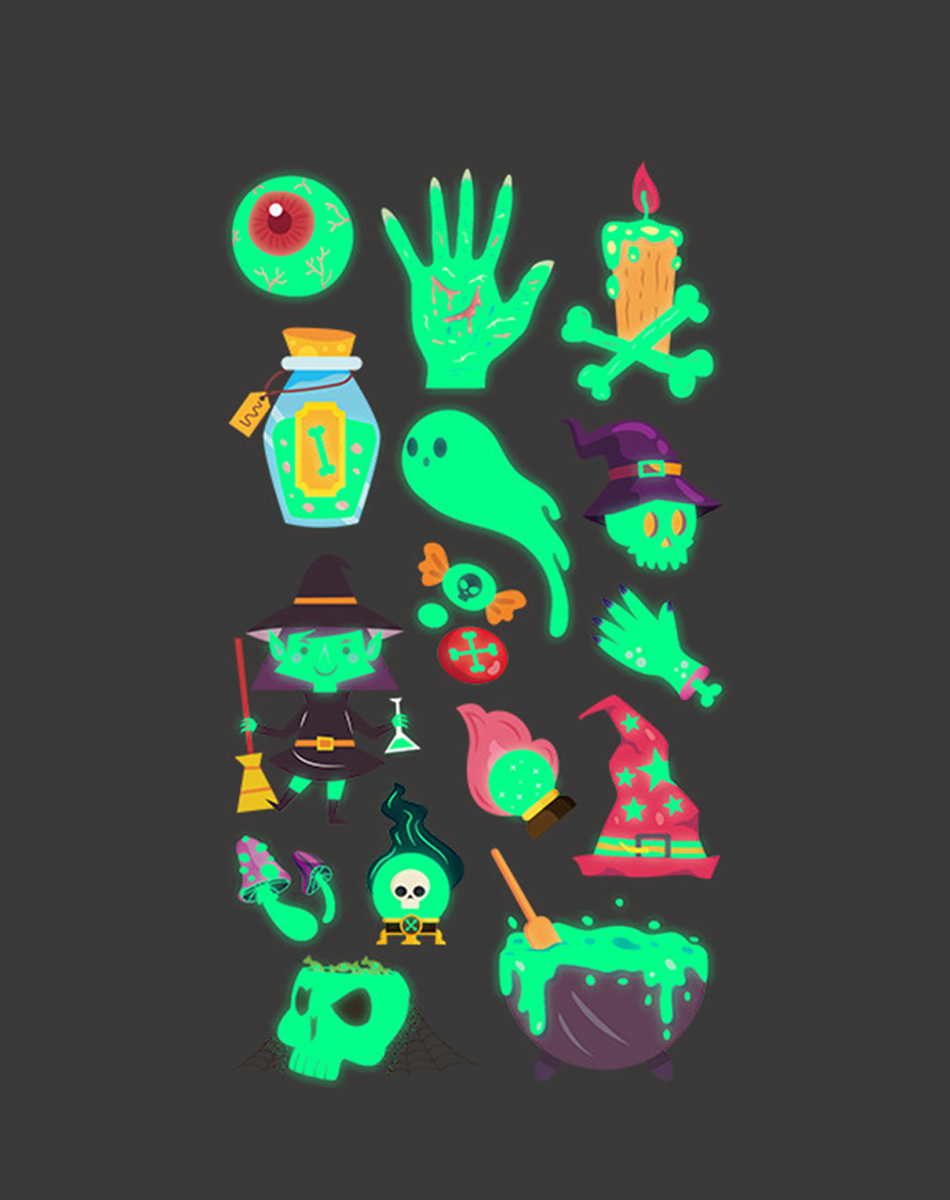Luminous Halloween Tattoos – Party Ready & Safe