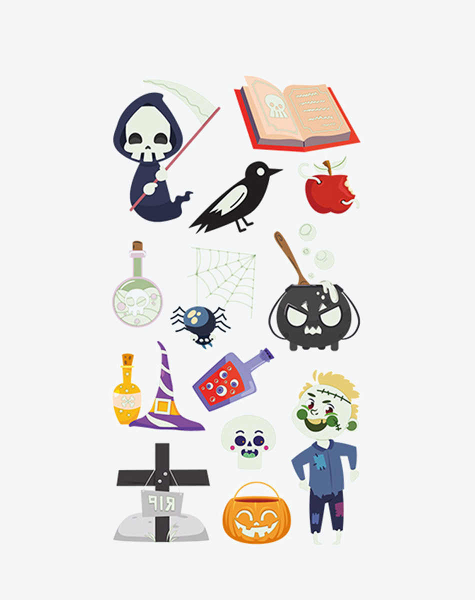 Luminous Halloween Tattoos – Bold & Spooky