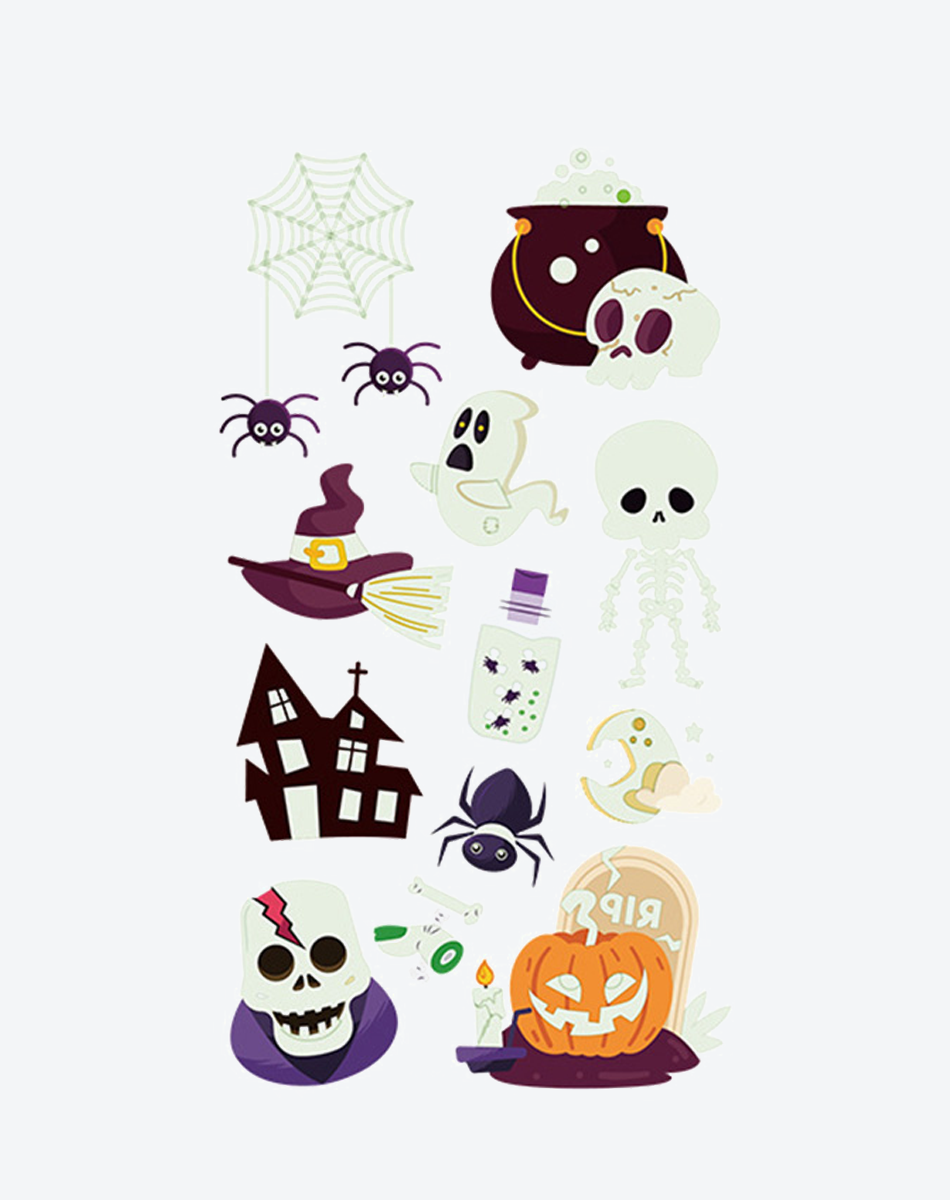 Luminous Halloween Tattoos – Bold & Spooky