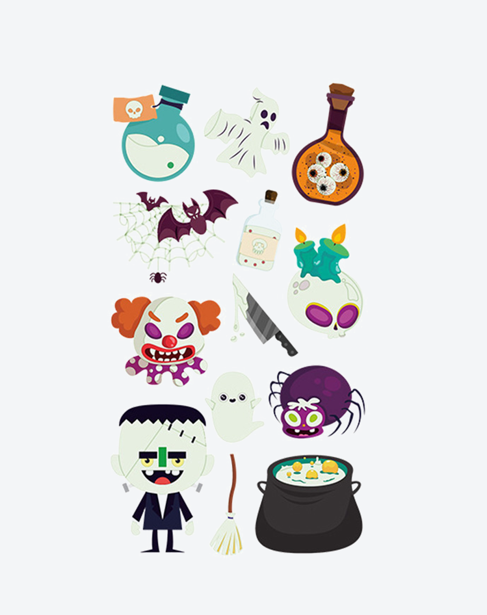 Luminous Halloween Tattoos – Bold & Spooky