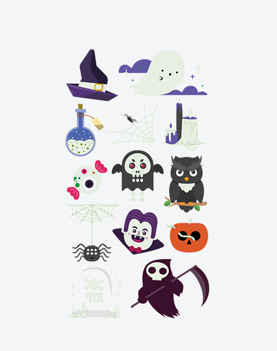 Luminous Halloween Tattoos – Bold & Spooky