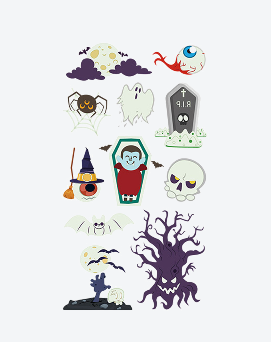 Luminous Halloween Tattoos – Bold & Spooky
